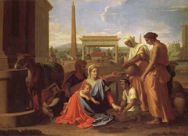 Nicolas Poussin Rest on the Flight into Egypt oil painting image